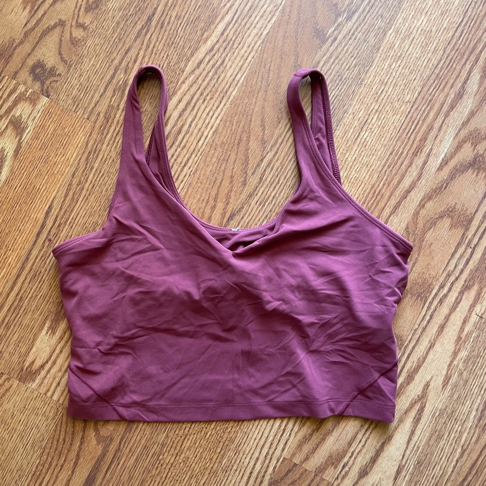 Lululemon Cropped Align Tank Sz 12 Mulled Wine